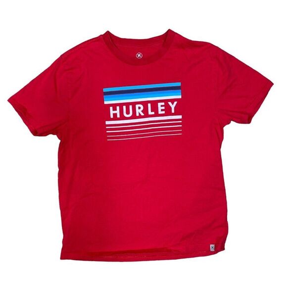 Hurley T-shirt Red Short Sleeve  Medium Mens - Picture 1 of 3